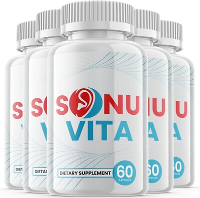 (5 Pack) Sonuvita Hearing Support Pills -  Enhance Ear Health & Healthy Hearing