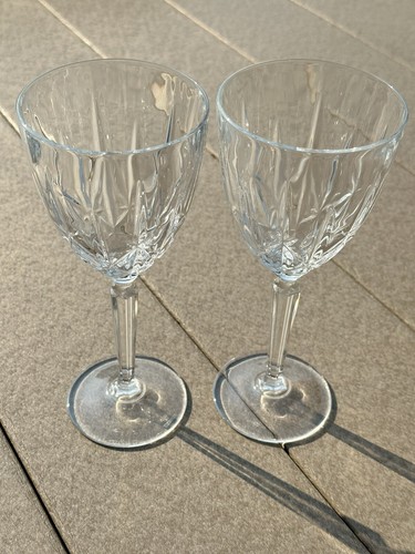 Vintage Set of 2 Marquis by Waterford Crystal Glass Water/Wine Goblets 8.25" - Picture 2 of 7
