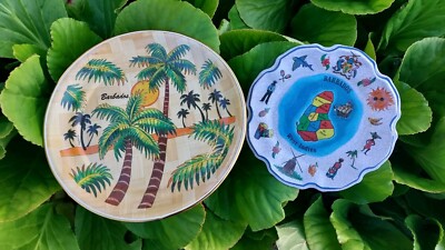 Barbados Dekoteller (Marke Agiftcorp) + FREEBIE EXTRA TELLER. Siehe Bilder.