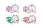 Disney Princess 16-Piece Ceramic Dinnerware Set | Tiana, Rapunzel, Aurora, Mu...