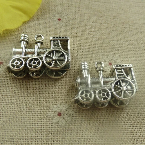 Free Ship 20 pcs tibetan silver locomotive charms pendant 21x26mm L-4756