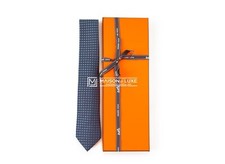NEW HERMES 100 SILK FACONNEE H BICOLORE TIE CLASSIC H LOGO PERFECT FOR GIFT