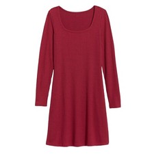 Old Navy Fit & Flare Rib-Knit Sweater Dress Size Medium Tall Fire Scarlet 759155