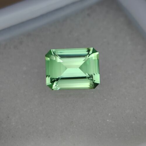 Precision Cut - 2.80 ct Apple Green Lab Sapphire, 7x9 MM Emerald Green Sapphire