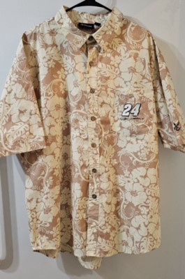 Jeff Gordon #24 Hawaiian Button Down Shirt Mens XXL Chase Authentic NASCAR