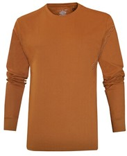 Long Sleeve T-shirt Plain Crew Neck Top Regular Fit Casual Essential Tees M-3XL