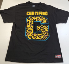 Mens SZ L Enzo Amore Big Cass WWE Wear T-shirt Certified G wrestling WWF Black