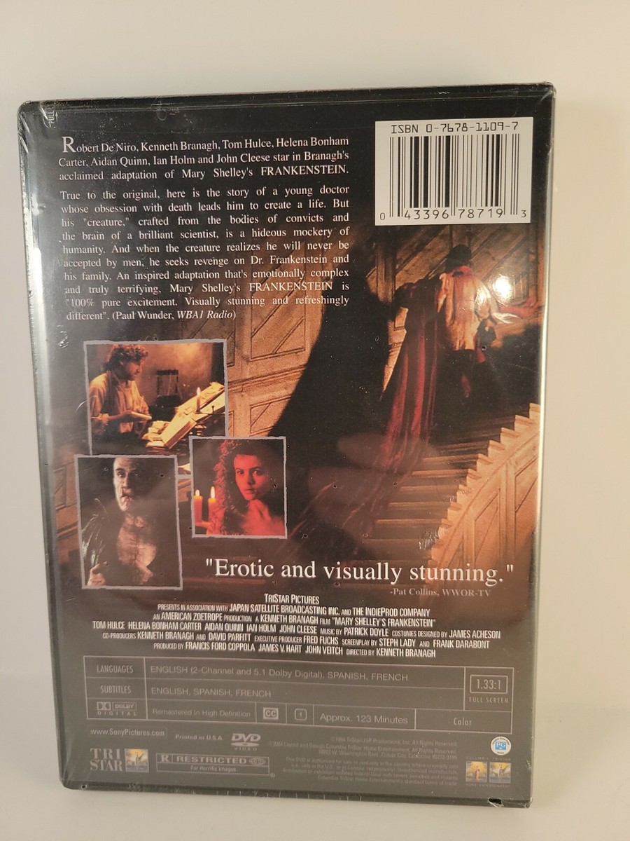 Mary Shelly's Frankenstein DVD: OOP Robert De Niro Kenneth