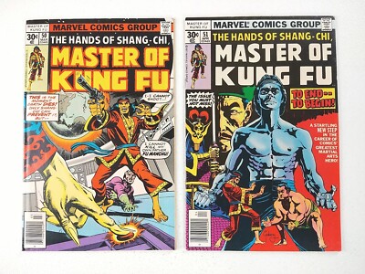 Master of Kung Fu #50 #51 Newsstand Lot (1977 Marvel Comics) Hands of Shang-Chi