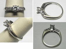 C1984 Vintage 14K White Gold .40ct Solitaire Diamond Engagement Ring, Sz 6