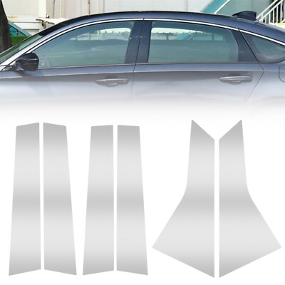 6pcs Chrome Pillar Post Window Door Trim Cover for Honda Accord 2018 2019-2022