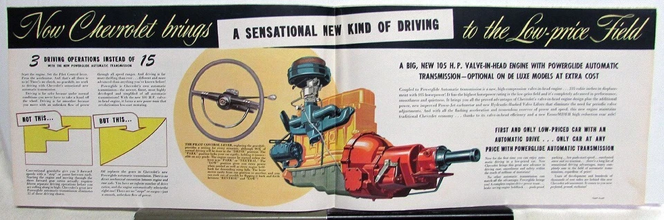 Chevrolet Stileline Fleetline Belair 1950 color venta folleto carpeta original Foto 2 de 4
