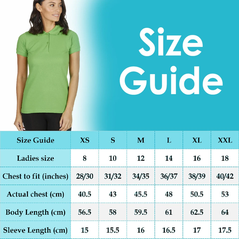 women's polo t shirt size chart