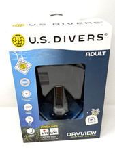 U.S. Divers Adult Dryview Full Face Snorkel Mask S/M Black With Panoramic Lens