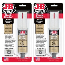 J-B Weld PlasticBonder Tan, 2-Pack, High-Strength Epoxy, 25ml