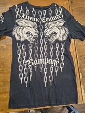 xtreme couture SizeM MMA Fight T Shirt Quinton Rampage Jackson Wolf Chain Y2k