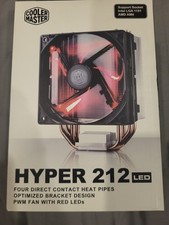 Cooler Master Hyper 212 LED AMD Intel CPU Cooler 1600RPM 66CFM 120mm Red LED Fan