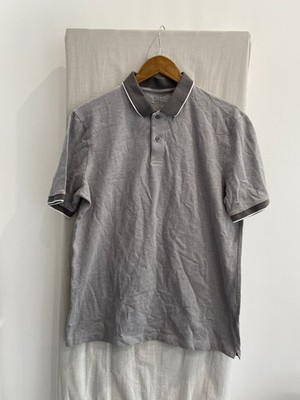 MARKS & SPENCER THE ULTIMATE POLO Grey Short Sleeve Polo Size M (S8)