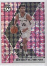 2019-20 Panini Mosaic Rookies Pink Camo Prizm Quinndary Weatherspoon #204 10uo