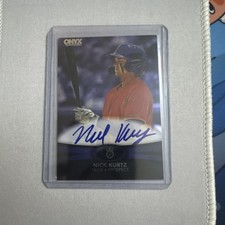 NICK KURTZ Autographed 2023 Onyx Authenticated OPNK 65/110 Athletics Slugger