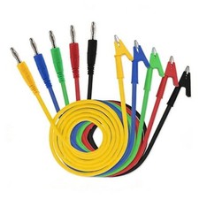 Test Lead Set with Alligator Clips, Banana Plugs,5 Colors, Electrical Testing