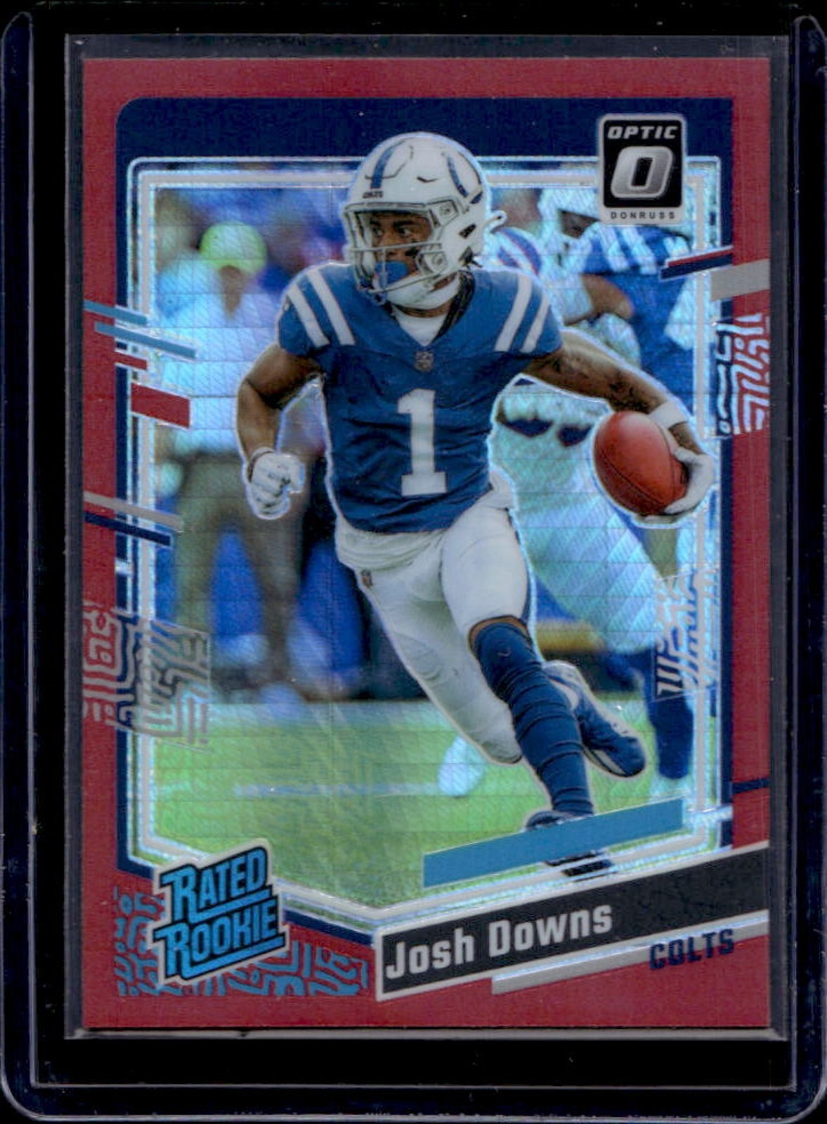 2023 Donruss Optic Josh Downs Red Hyper Prizm Rated Rookie #248 Colts