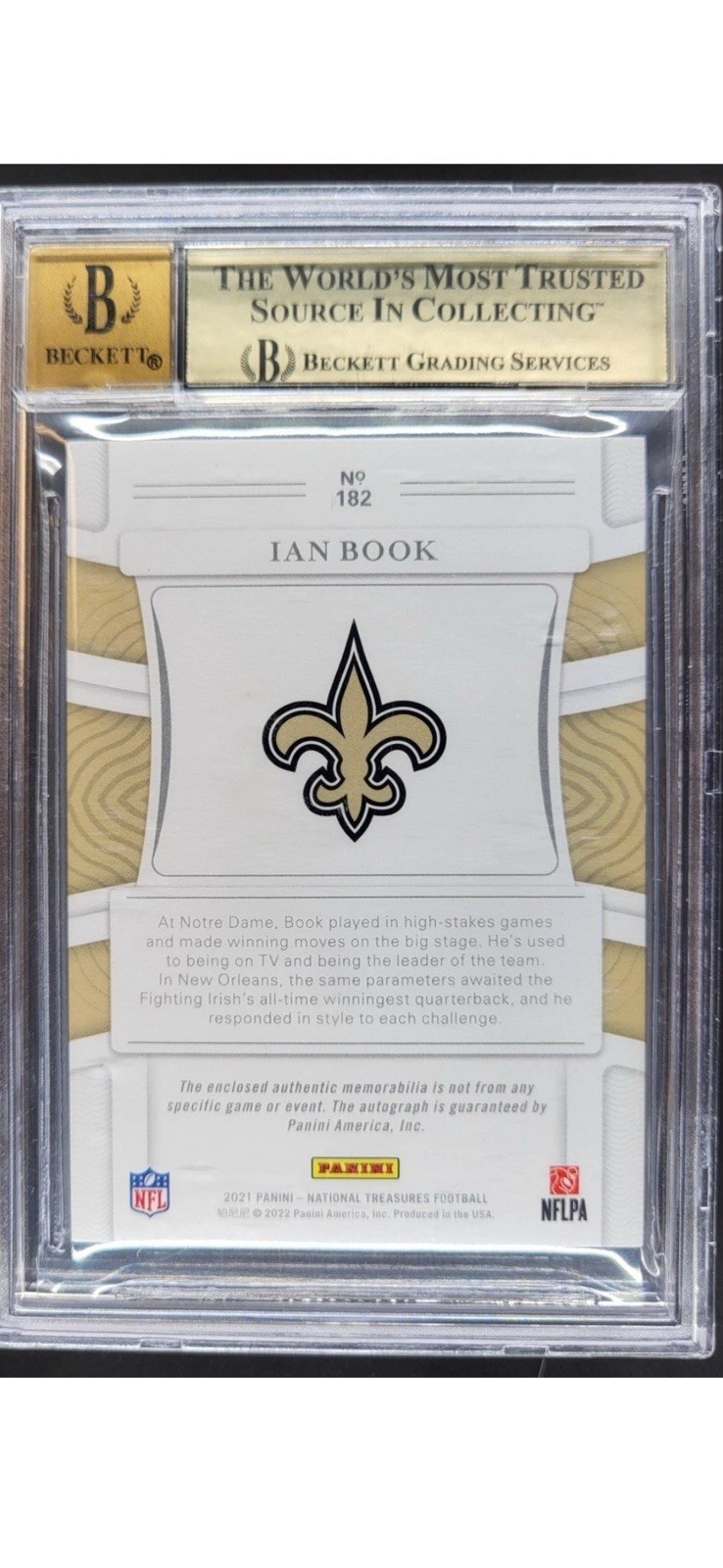 IAN BOOK 2021 NATIONAL TREASURES PURPLE RC AUTO PATCH /49 BGS 9.5 / 10 view 2