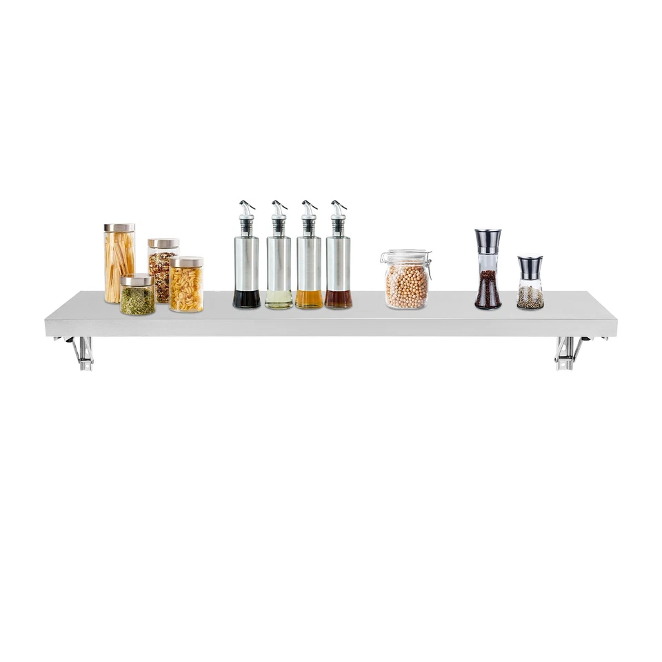 Folding Serving Shelf Stainless Steel Items Storage Rack Kitchen Holding Stand - Image 4 of 4