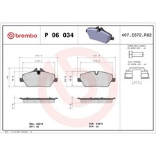 Bremsbelagsatz vorne BREMBO BMW 1 E81 E87 E88 E82 2 F45 Mini F55 F56 R56 F54