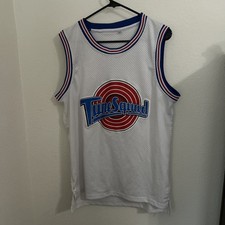 Vintage 90s Space Jam Tune Squad Bugs Bunny 1 Jersey White Red Blue Medium