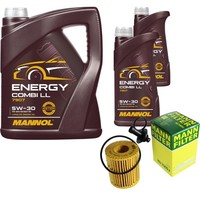 Inspektionspaket 7L Mannol Energy 5W-30 FüR Toyota RAV 4 IV 2.2 D 4WD Avensis