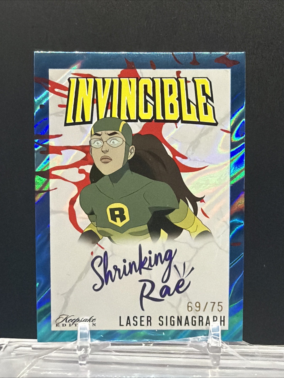 2026 Keepsake Invincible Shrinking Rae #344 Laser Signagraph 69/75 Serial Rare