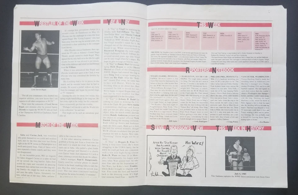 PRO WRESTLING ILLUSTRATED WEEKLY Newsletter 1994 July 11 HULK HOGAN RIC FLAIR  - Image 3 of 3