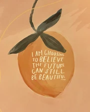 Set of 2 8x10 Wall Desk decor Inspirational Art Prints Plaques New Peach cactus