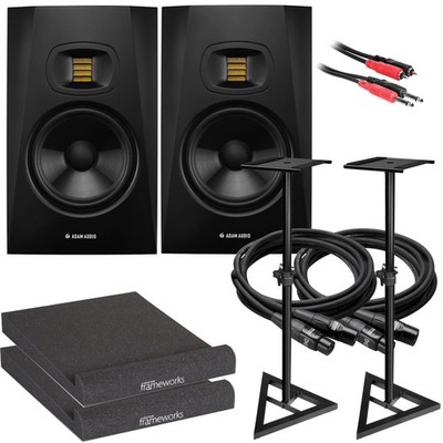 ADAM Audio T7V 7'' Active Studio Monitor Speaker STUDIO ESSENTIALS BUNDLE