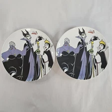 Disney Villains Ursula Malificent Evil Queen 2 Dinner Plates 10.5” Zrike Brands