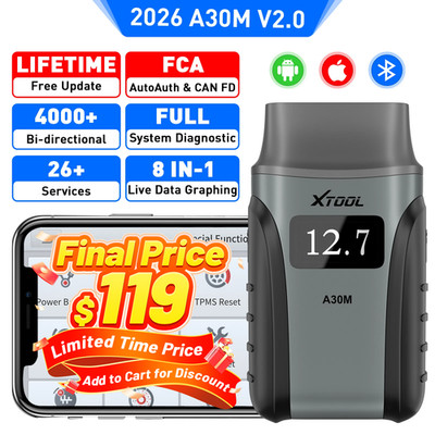 2026 XTOOL A30M V2.0 Bluetooth Full System Diagnostic Tool Bidirectional Scanner