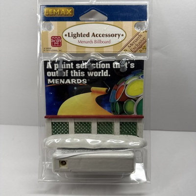 #ad Menards Billboard Lemax 24558 Lighted Christmas Village NEW $9.99