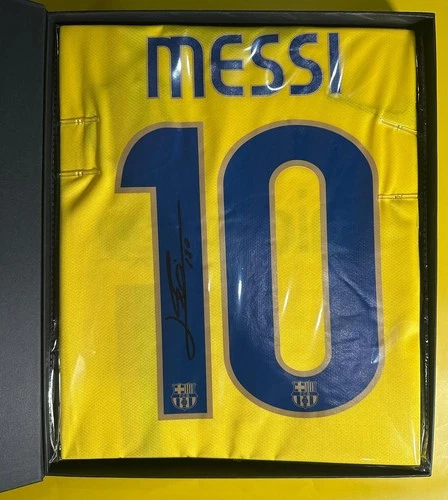 4 jersey Messi Signed Soccer Jersey Icon Coa