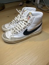 Nike Blazer Mid 77 Vintage White Black Leather High Top Shoes Sz 6.5 CZ1055-100