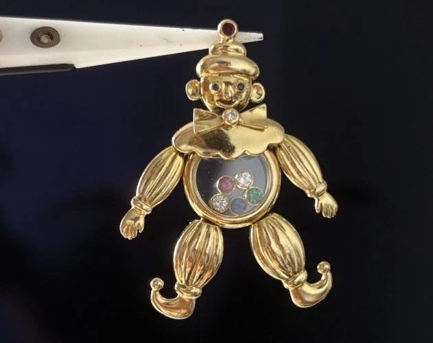 Chopard Happy Diamonds Harlekin Anhänger 18 Karat Gelbgold Clown - Bild 2 von 4