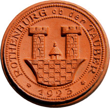 Germany 1923 Rothenburg ob der Tauber - Klingentor Souvenir  Medal  (0243)