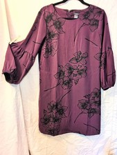 Ann Taylor Factory Women's Purple Floral Dress Size 8