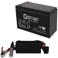 Mighty Max 12V 8AH Replacement Battery for Lowrance Fishfinder  12V CHARGER