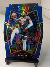 2021-22 Panini Select - Premier  Malik Beasley #137 Blue Prizm Die-Cut 226/249