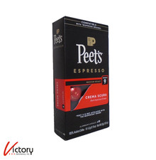 NEW Peet's Espresso Medium Roast Crema Scura Intensity 9  10 Aluminum Capsules