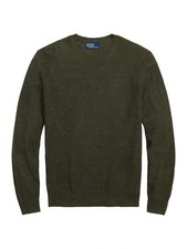  248 Polo Ralph Lauren Men's Linen Knit Crewneck Sweater, Green, Large