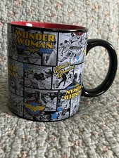 Wonder Woman Mug Large 20 oz. Ceramic DC Comics Ages 8 Comic Strip