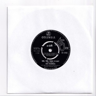(AP5) Des O'Connor, One Two Three O'Leary - 1968 - 7 inch vinyl