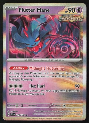 Pokemon Flutter Mane 078/162 SV05: Temporal Forces Holo Pack Fresh - NM